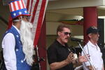 Phuket Navy League president Jimmy Madigan welcomes everyone to the July 4th Picnic